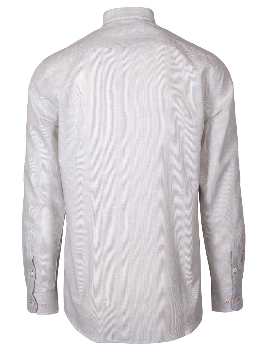 Waldorff Trachtenhemd, grün-weiß gestreift, Pfoad, Stehkragen #4