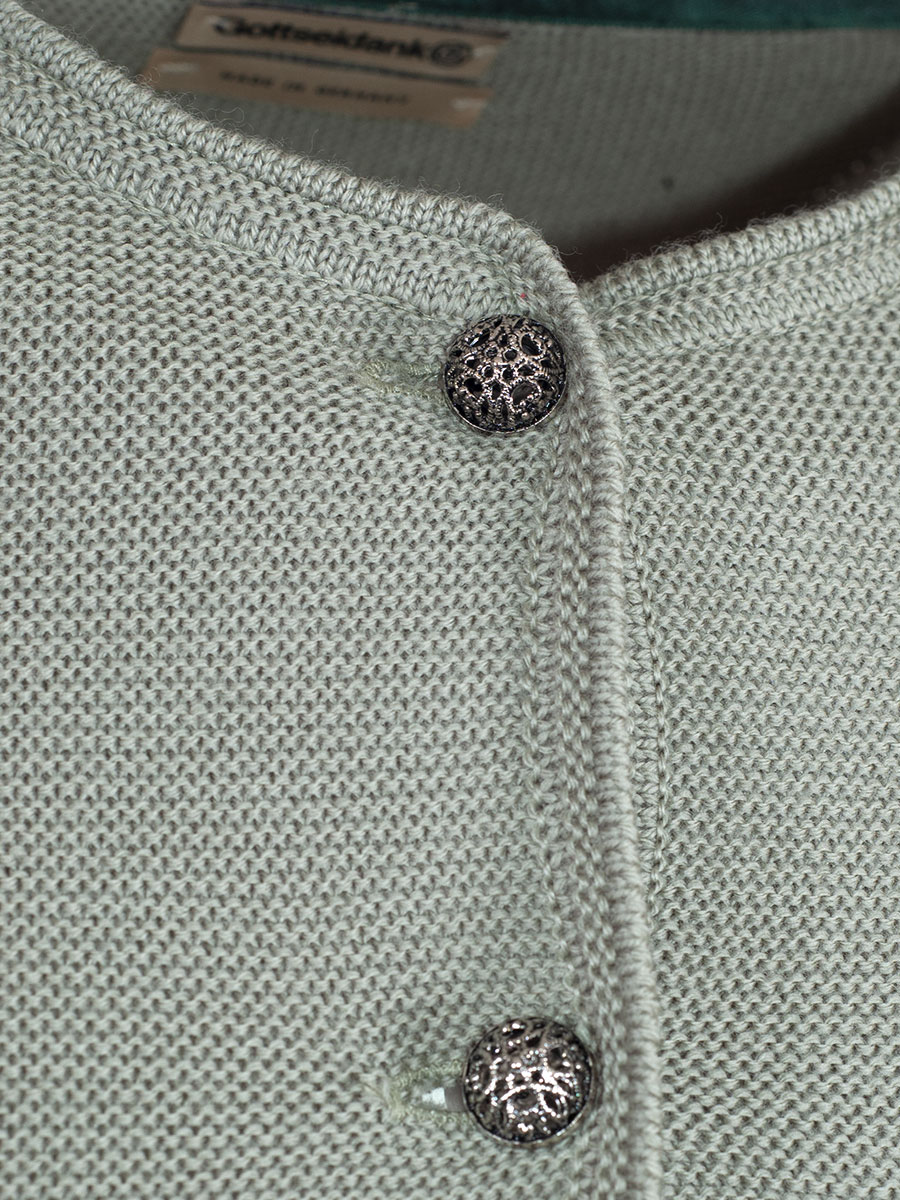 Gottseidank Strickjacke Aloisia Uni, eukalyptus, extrafein #5