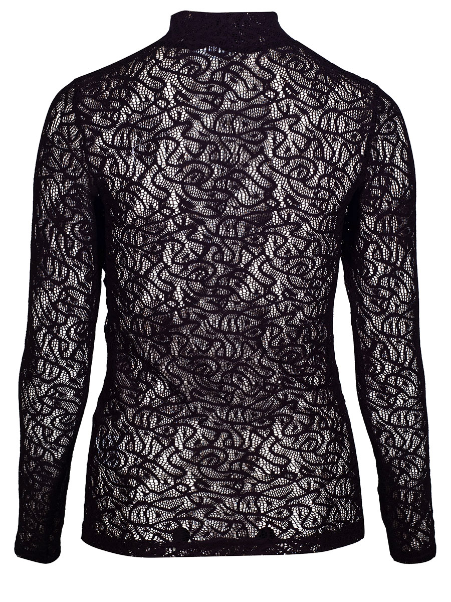 Hammerschmid Langarmshirt Judy, Spitze, schwarz #2