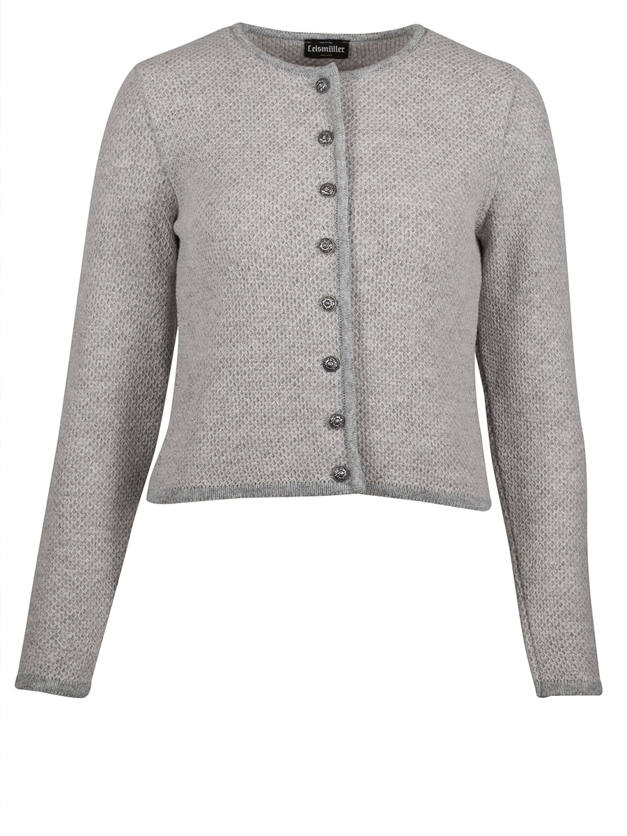 hausg'macht Strickjacke beige-silber, fein gemustert #1