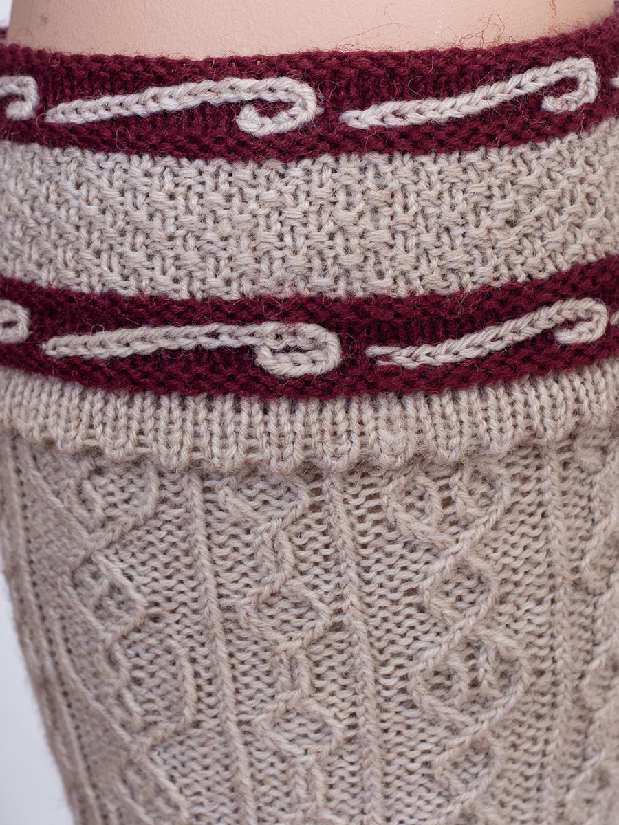 hausg'macht Ennslinger Loferl, beige-weinrot #2