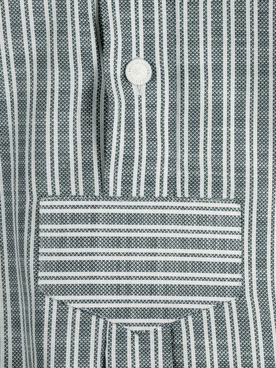 Waldorff Trachtenhemd grün gestreift, Pfoad, Liegekragen #4