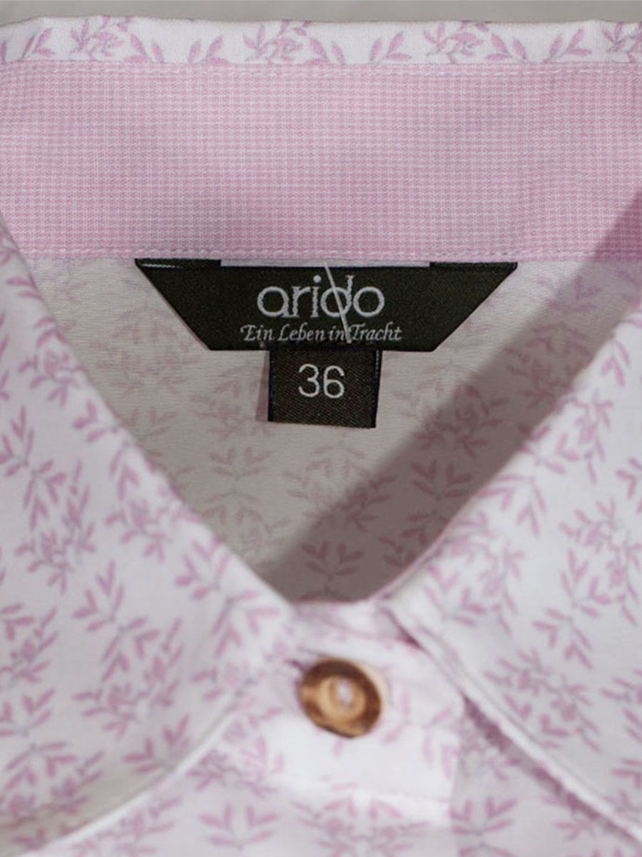 Arido Damenbluse, weiß, rosa geblümt #4