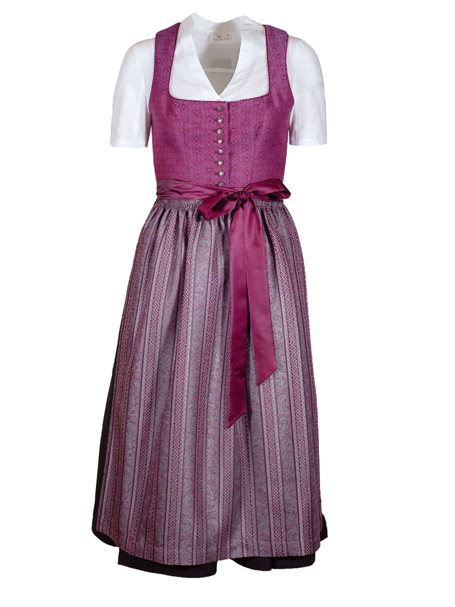 Wenger Helena Festdirndl, bordeaux-grau, 80lg #1