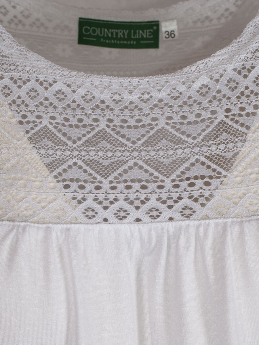 Country Line Blusenshirt 3/4-Arm, weiß, Stretch, elegant, Rundhals, Spitze #3