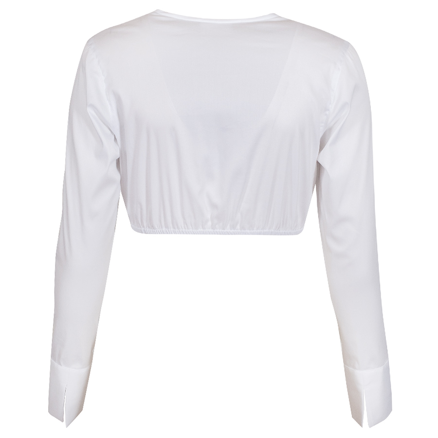 Waldorff Dirndlbluse weiß, Langarm, Manschetten #2