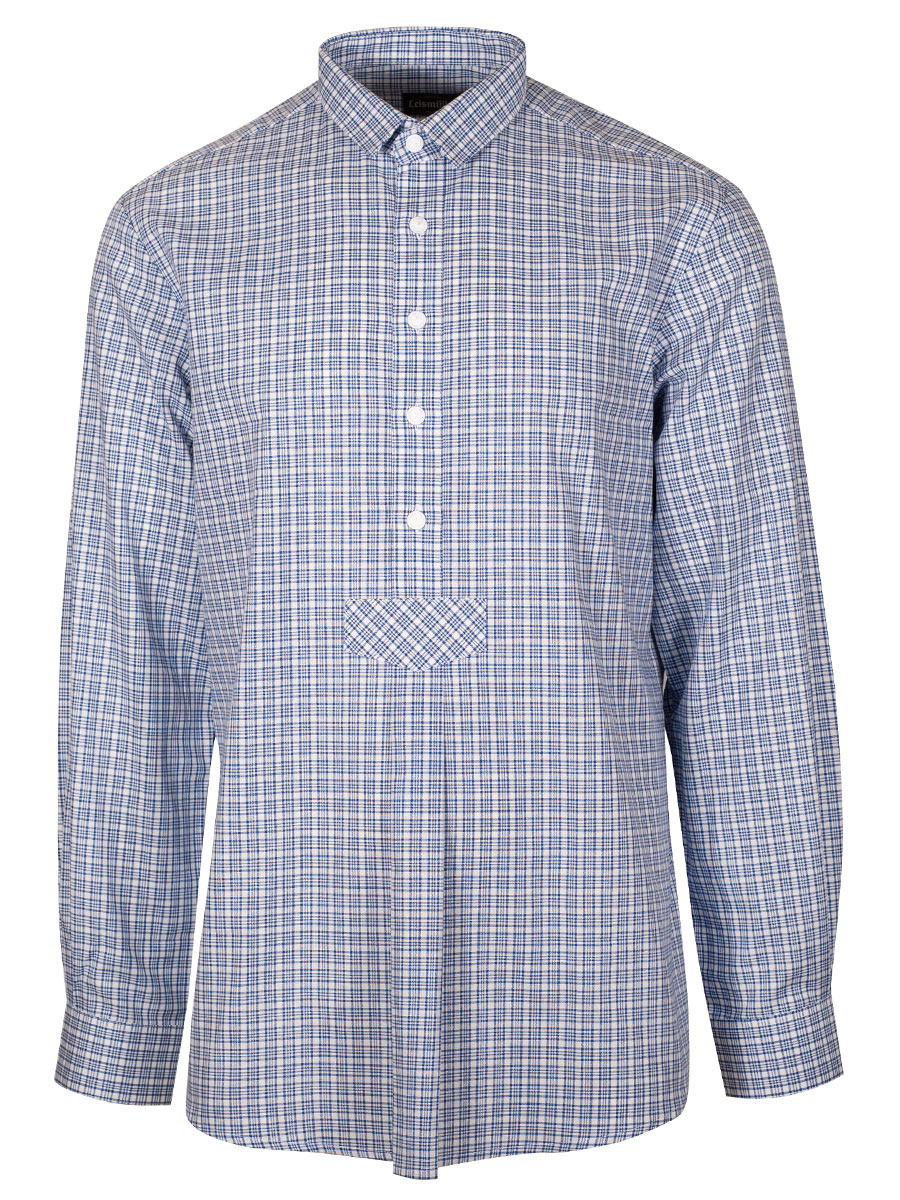 Arzberger Karohemd, Pfoad, blau, kariert, Slim Fit, Liegekragen #1