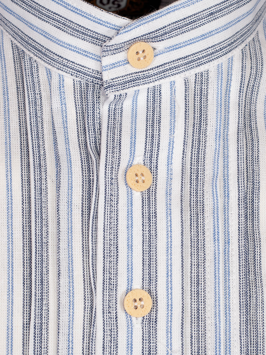 Orbis Herrenhemd, Pfoad, jeansblau-hellblau, gestreift, Liegekragen, Regular Fit #2