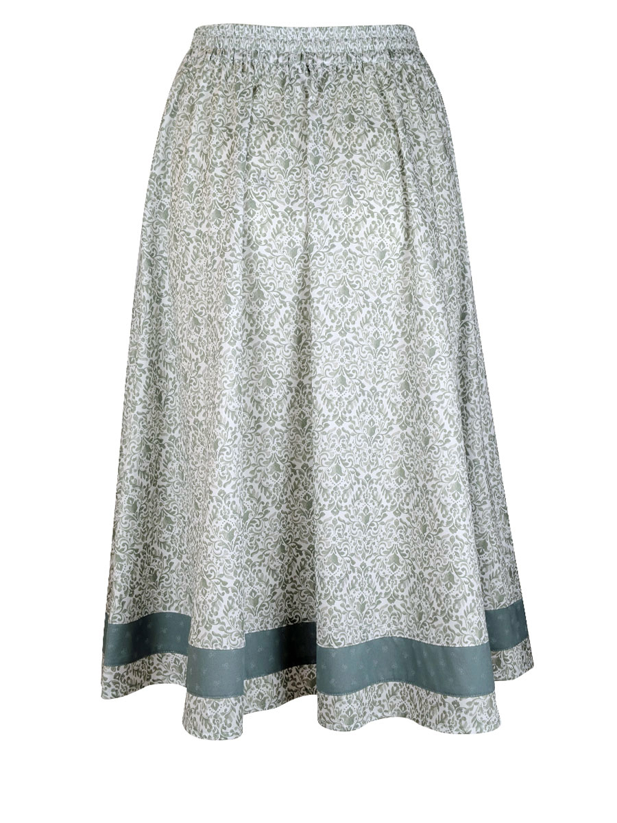 Berwin & Wolff Faltenrock, salbei, gemustert, Gummizugbund #3