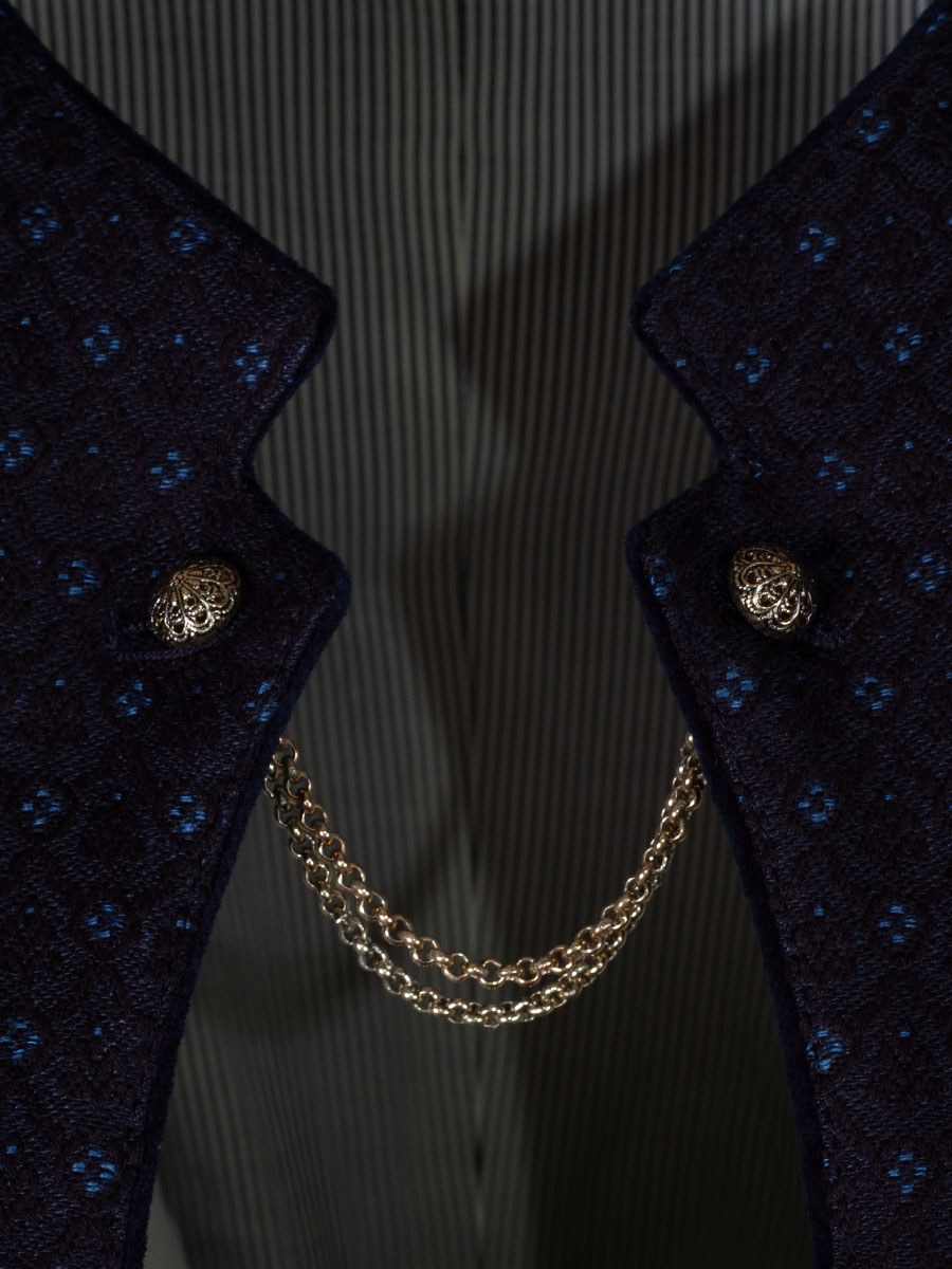 Gottseidank Herrenweste Ignatz, navy, traditionell, schwarzer Rücken #4