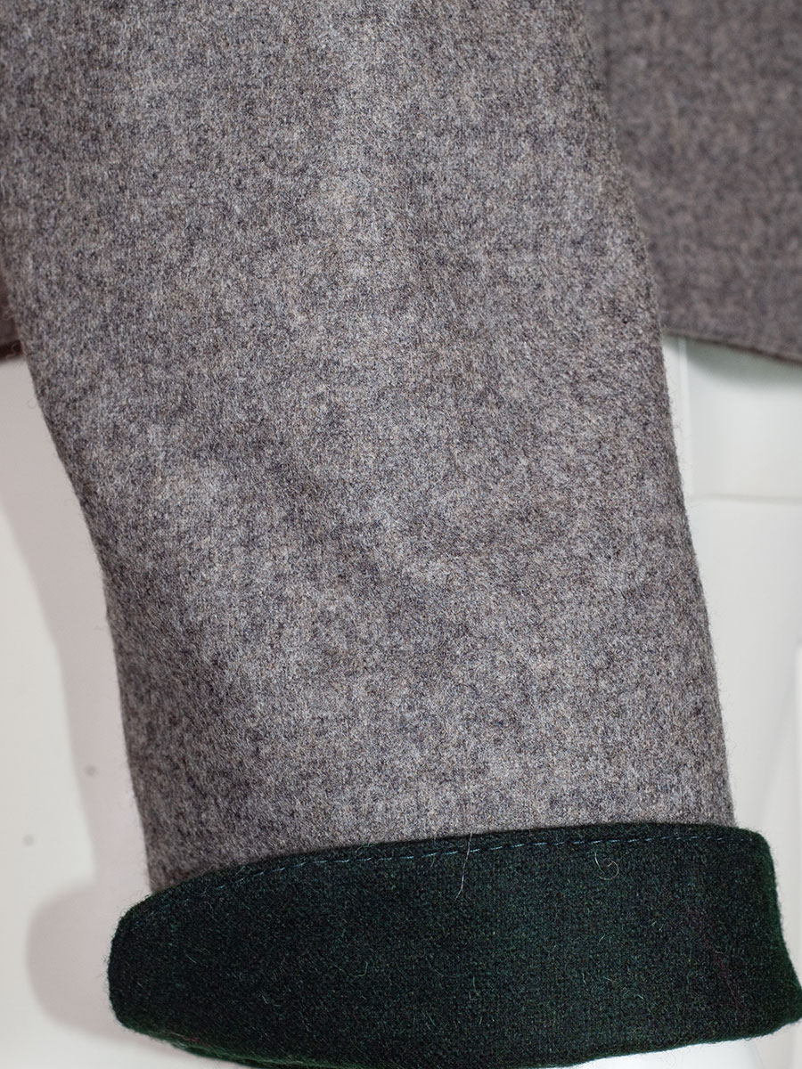 Bauer Lodenjanker grau, grünes Paspol #5