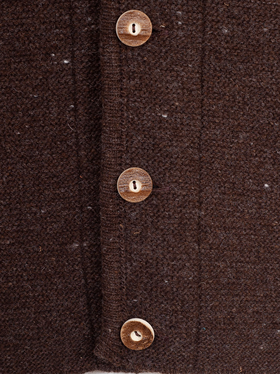 Huber Strickjacke Gerhard, dunkelbraun, Hirschhornknöpfe #5