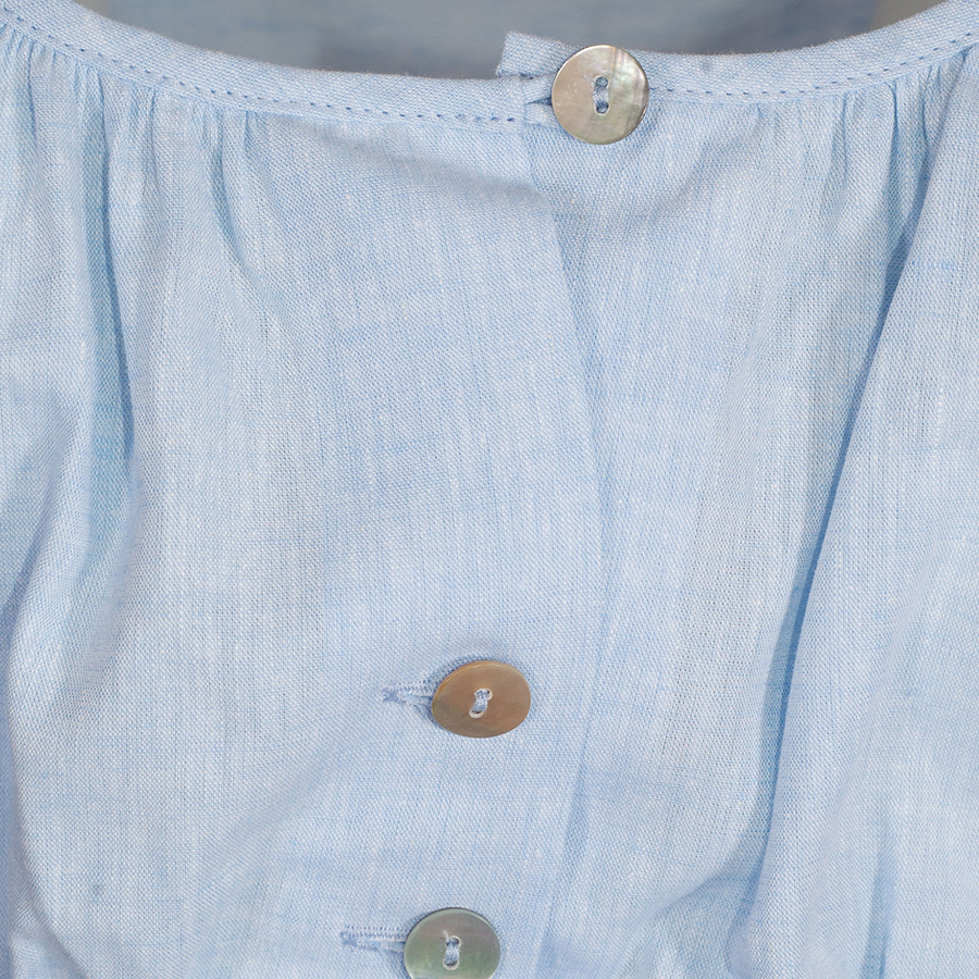 Berwin & Wolff Dirndlbluse, hellblau, runder Ausschnitt, Kelchkragen, Kurzarm #3
