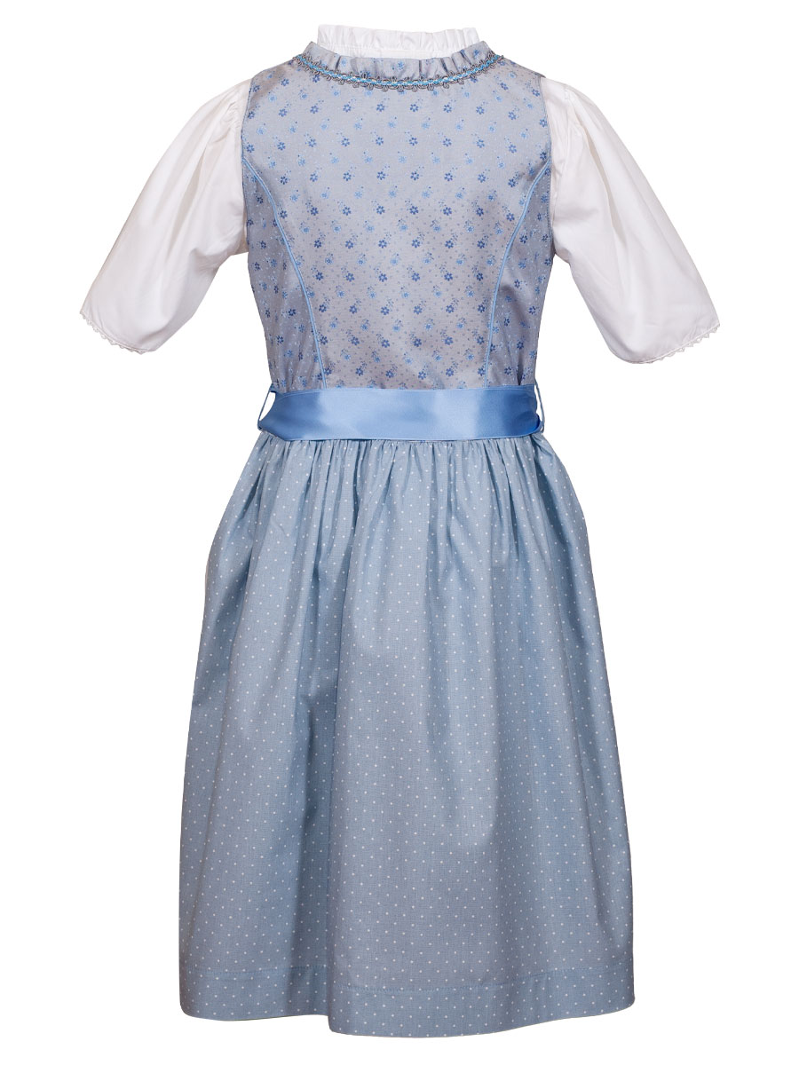 Ederer Kinderdirndl festlich, hellblau, geblümt, mit Bluse #2