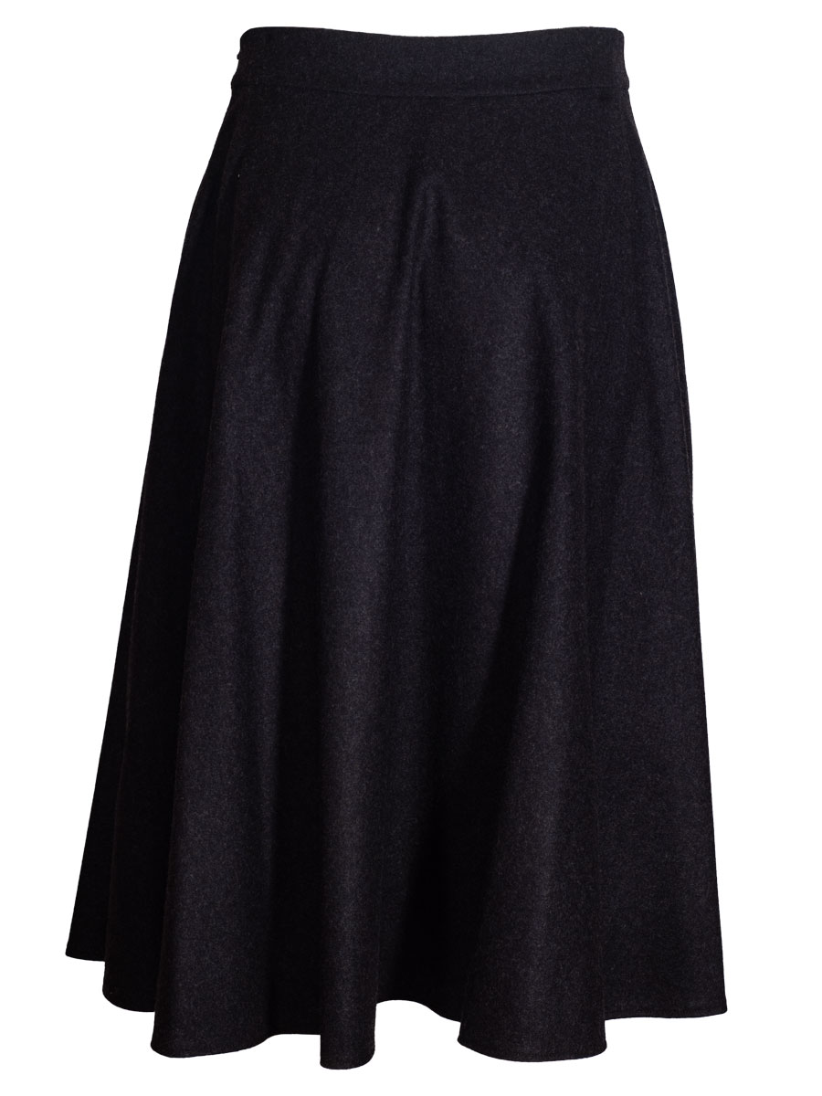 Bauer Tellerrock, Loden, schwarz, schmaler Bund, klassisch #2