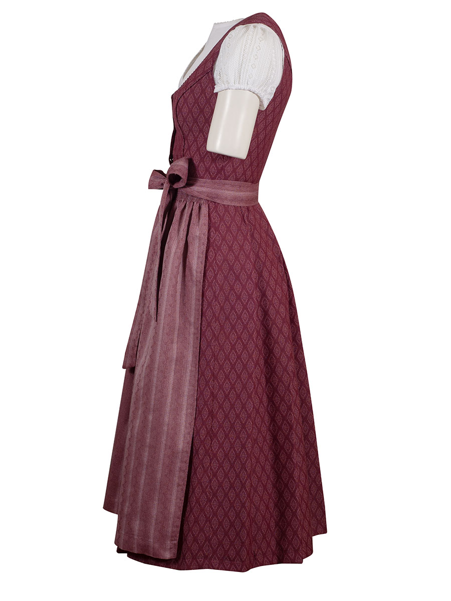 Wenger Fest-Dirndl Isolde, weinrot, 80lg #2