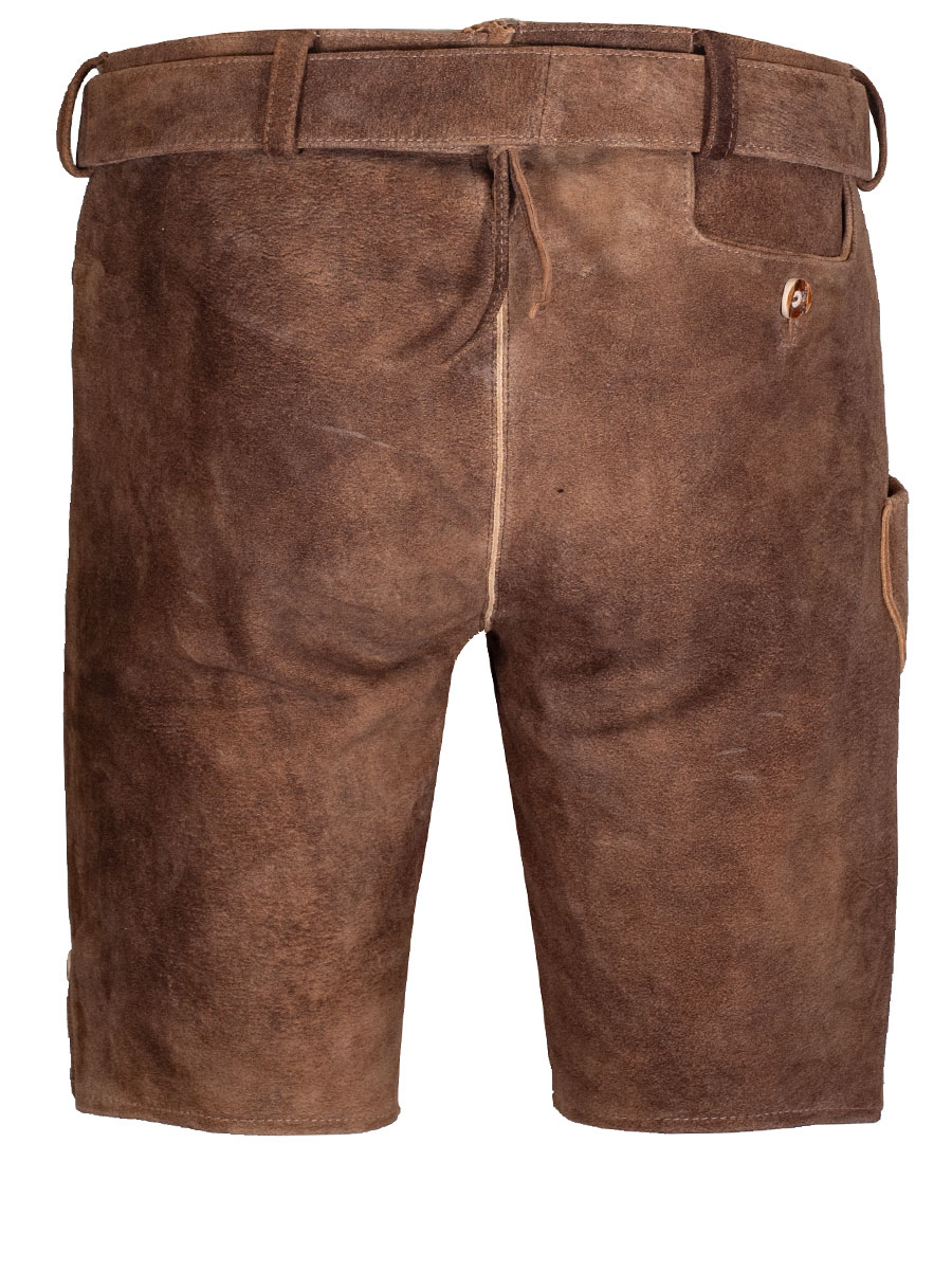 Spieth & Wensky Kurze Lederhose Rampoldi mit Gürtel, honey, braun #3
