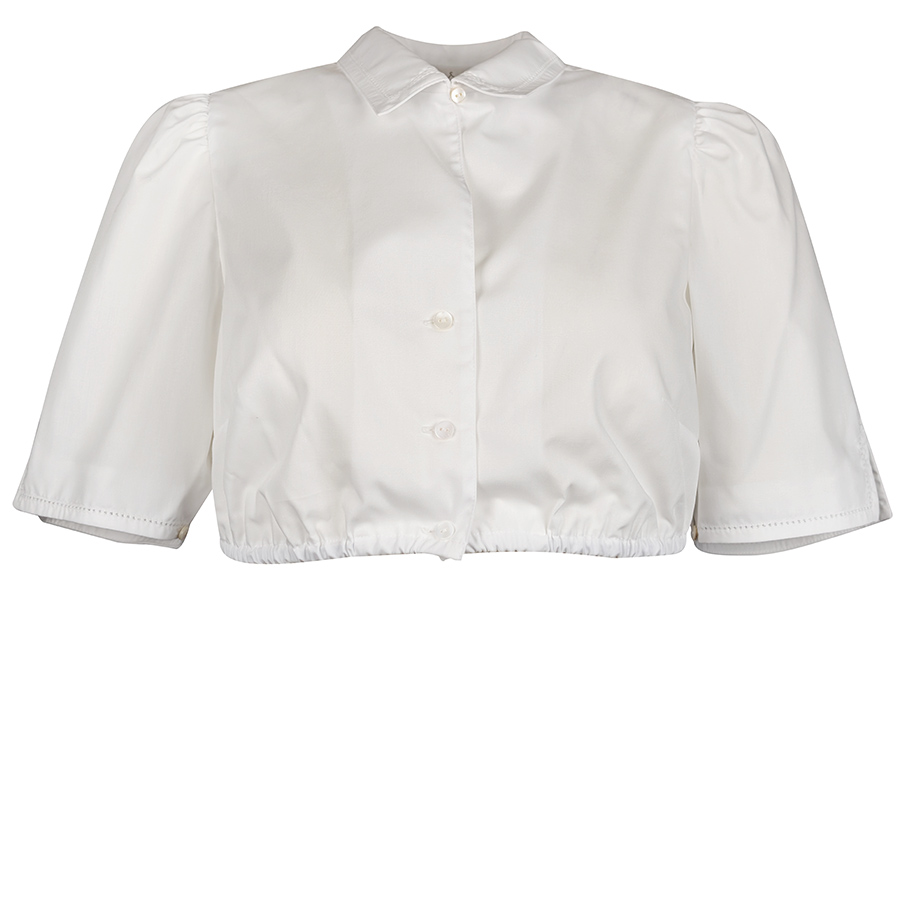 Waldorff Dirndlbluse, weiß, Liegekragen #1