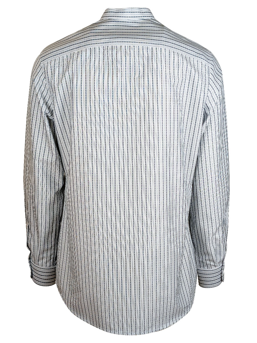 Arzberger Herrenhemd, grün gestreift, Stehkragen, Pfoad, Slim Line #3