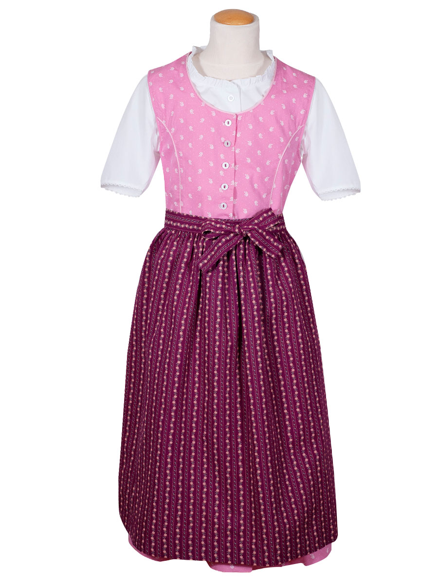 Ederer Kinder-Dirndl, Mädchen, rose-pink, mit Bluse #1