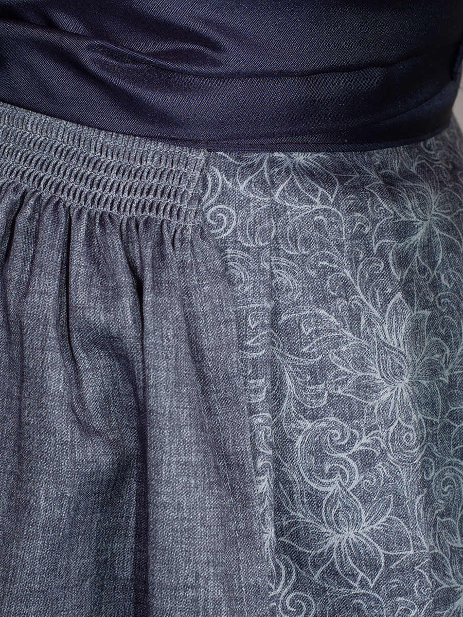 Hammerschmid Baumwolldirndl Pillersee, blau gemustert, 80lg #5