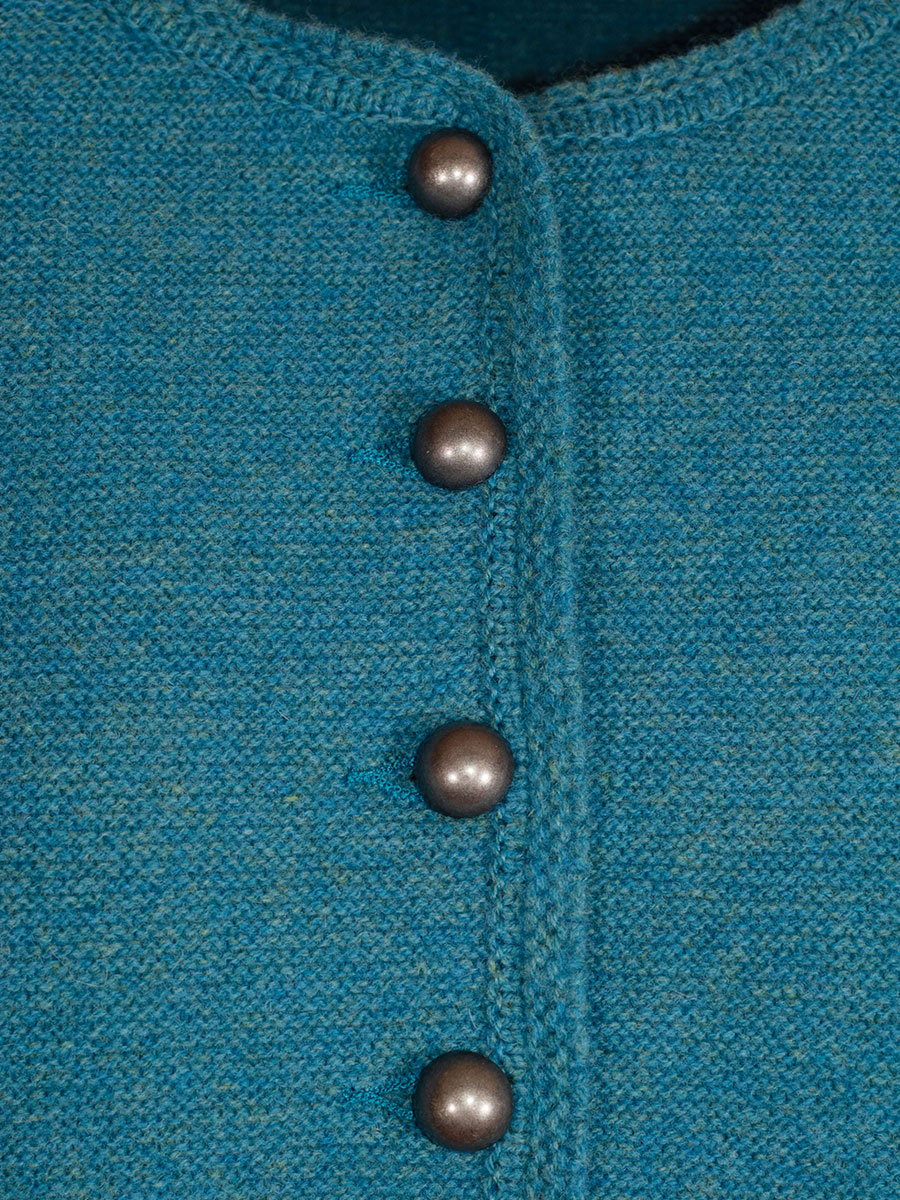 Astrifa Capua Dirndl-Strickjacke, petrol, Kugelknöpfe #3