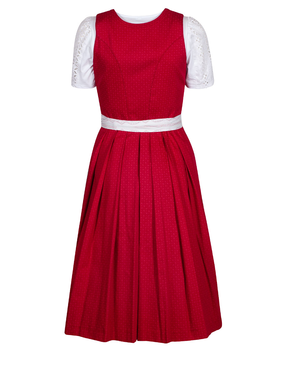 Wenger Ulla Baumwolldirndl, kirschrot, 70cm #3