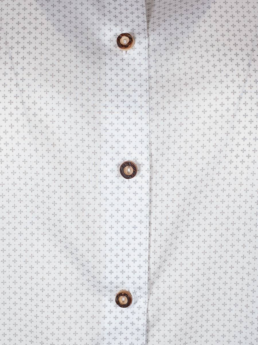 Gloriette Damenbluse, weiß-grau, 3/4-Arm #4