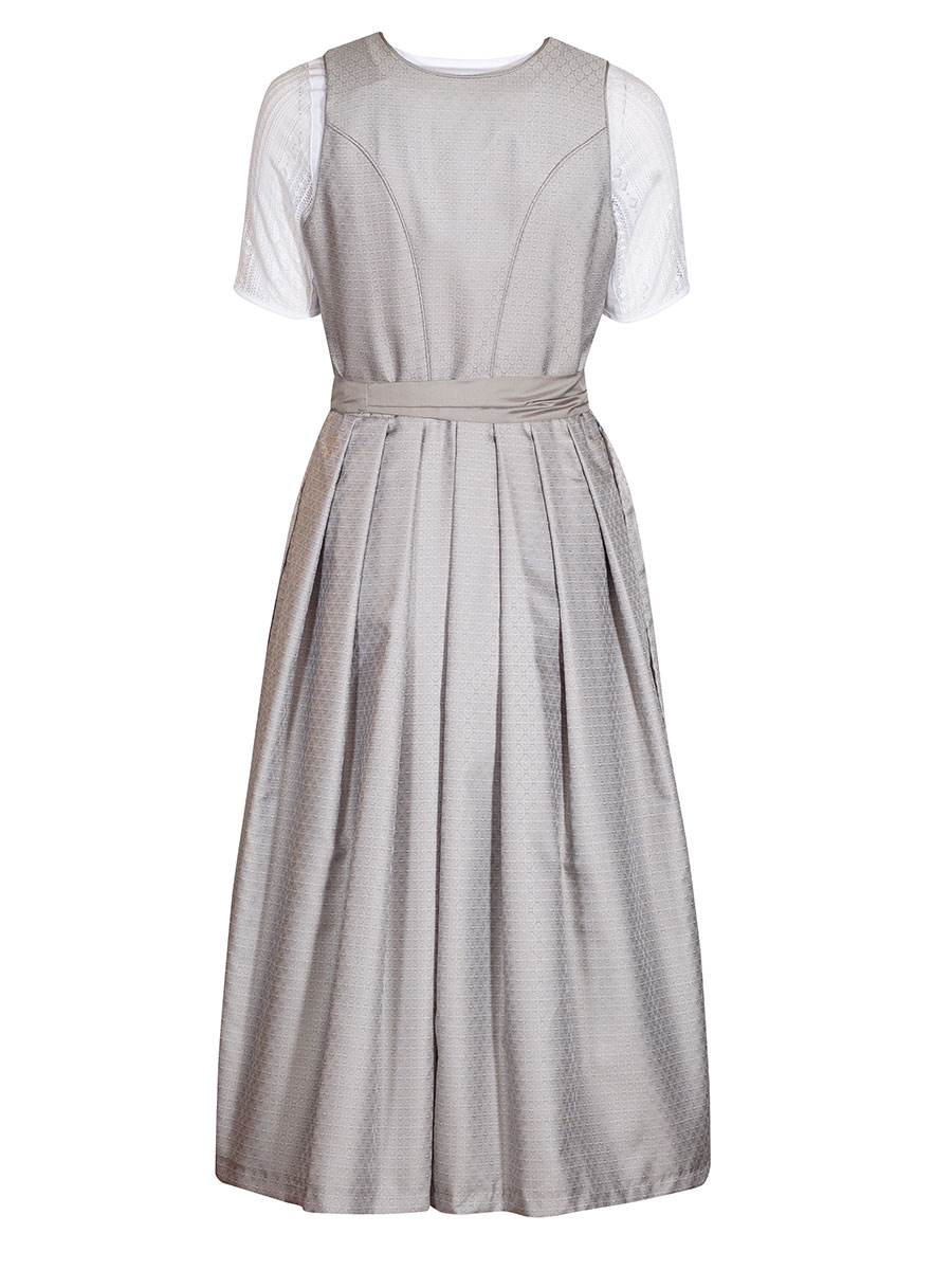 Wenger Zara Festdirndl, Hochzeitsdirndl, hellgrau, 80cm #3