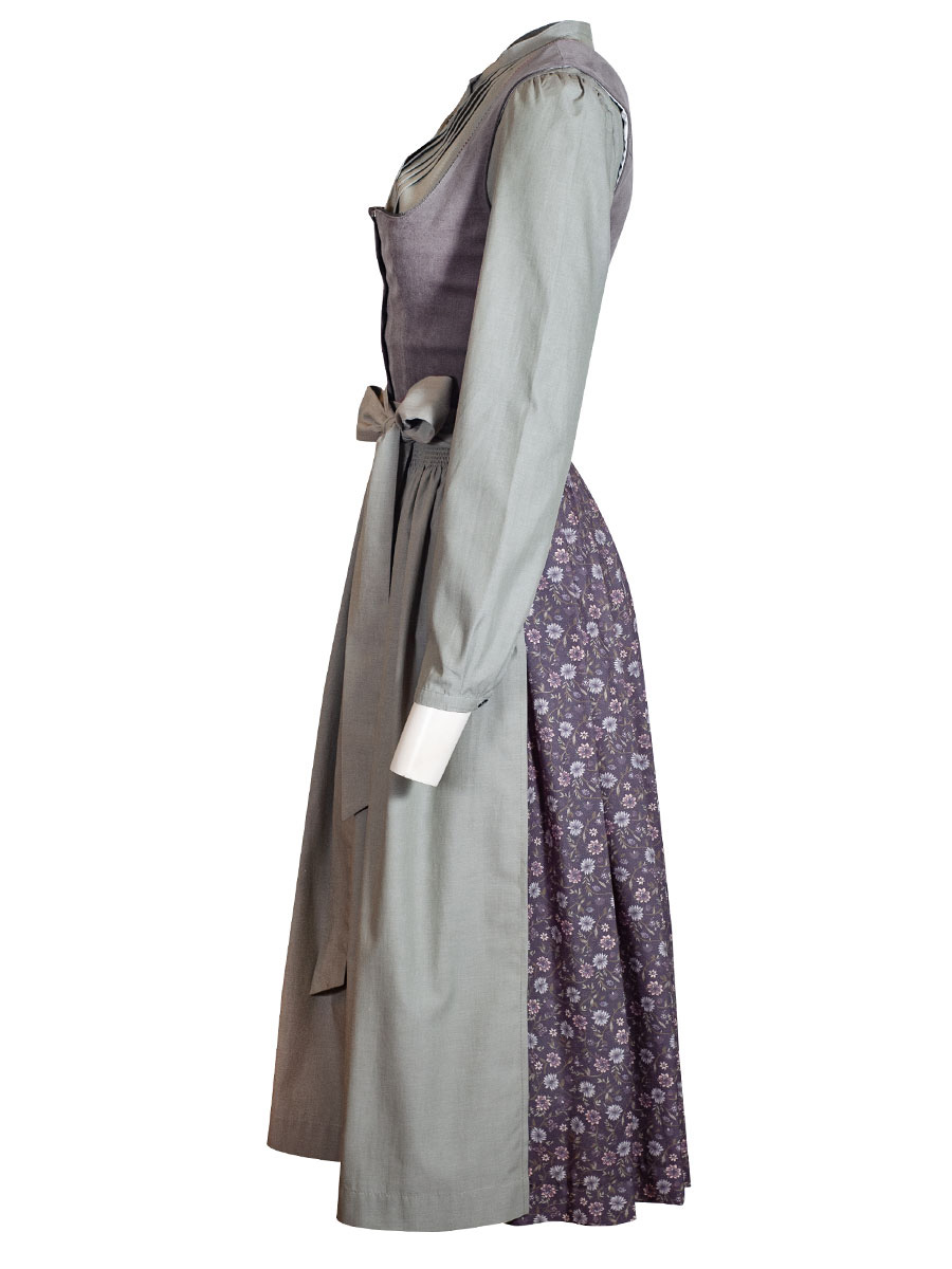 Hammerschmid Pillersee Dirndl, Cordoberteil, grau, Blumendruck #3
