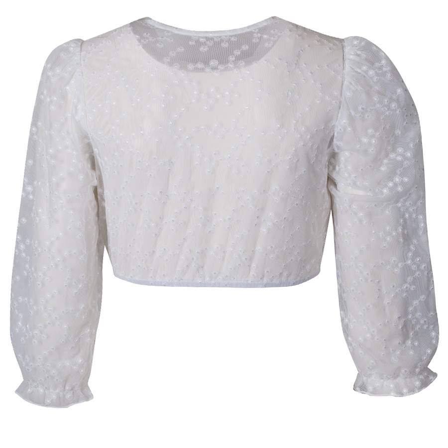 Waldorff Tüll-Dirndlbluse weiß, 3/4-Arm #3