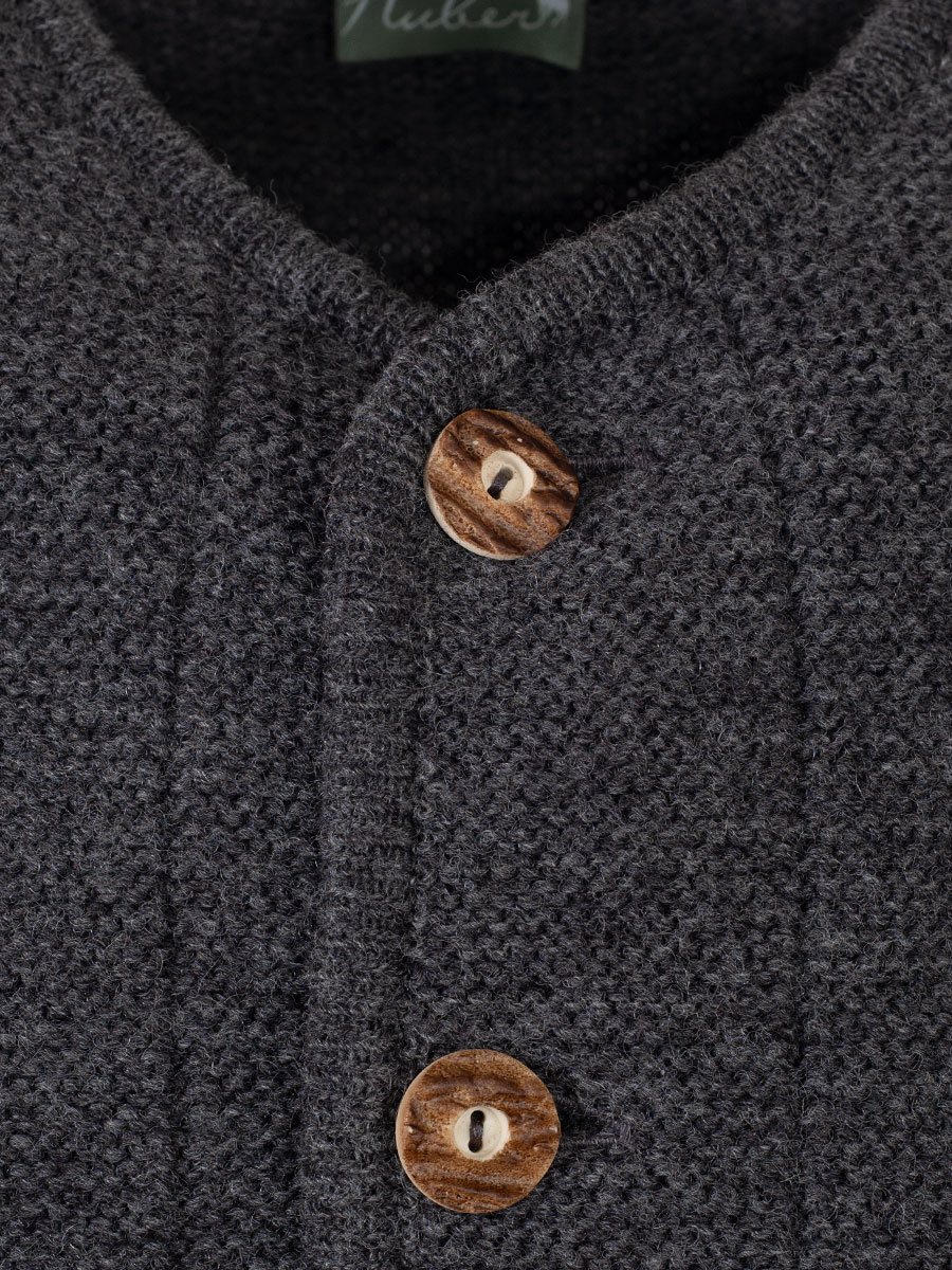 Huber Strickjacke Gerhard, anthrazit, Hirschhornknöpfe #4