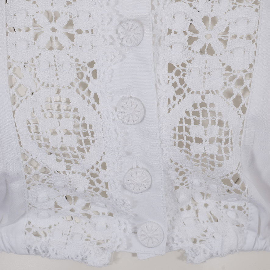 Wallmann Dirndlbluse Leilani, weiß, Spitzeneinsatz #4