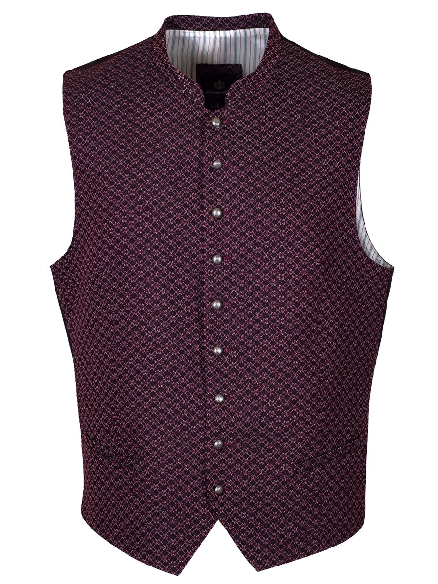Hammerschmid Herrenwesten Robert, weinrot, schwarzer Rücken, Slim Fit #1