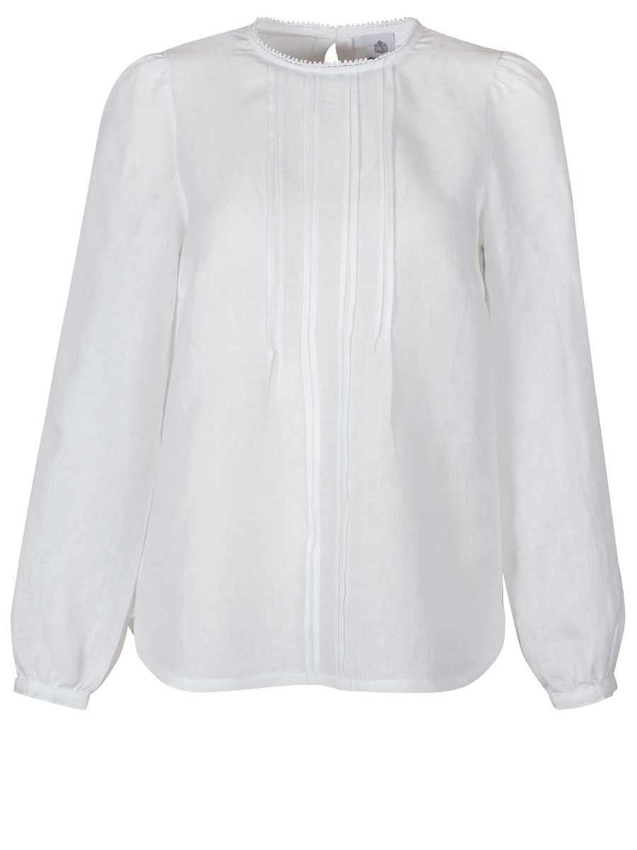 Hammerschmid Blusenshirt Cilly, weiß, Leinen #1