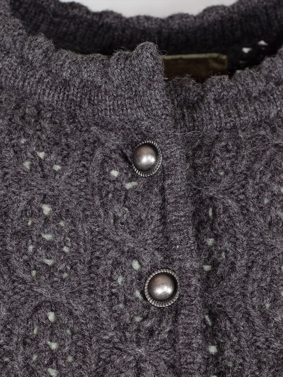fei scho schee Strickjacke, graphite, grobes Strickmuster, kurz #2