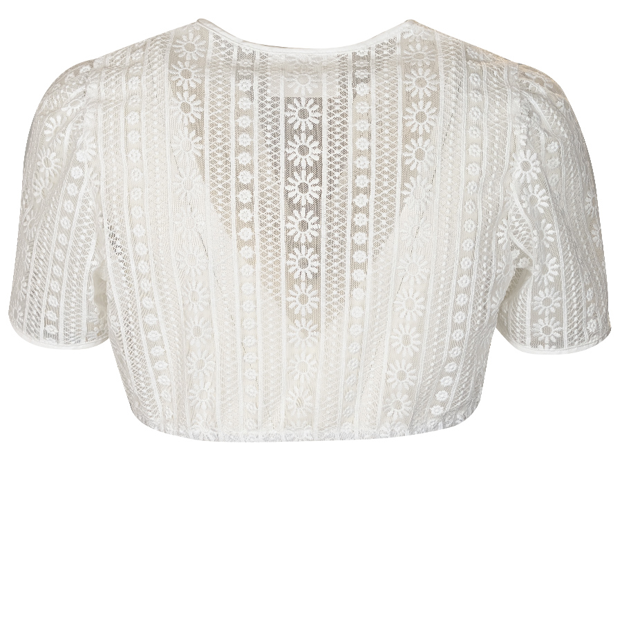 Wenger Dirndlbluse Romy, ecrue, Lochmuster #2