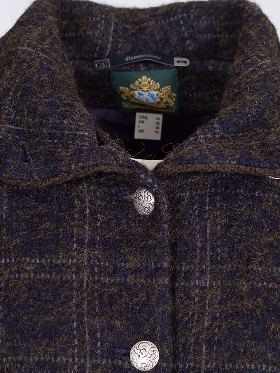Hammerschmid Pinzgau Walkjacke, längerer Schnitt, oliv-marine, Kapuze #4