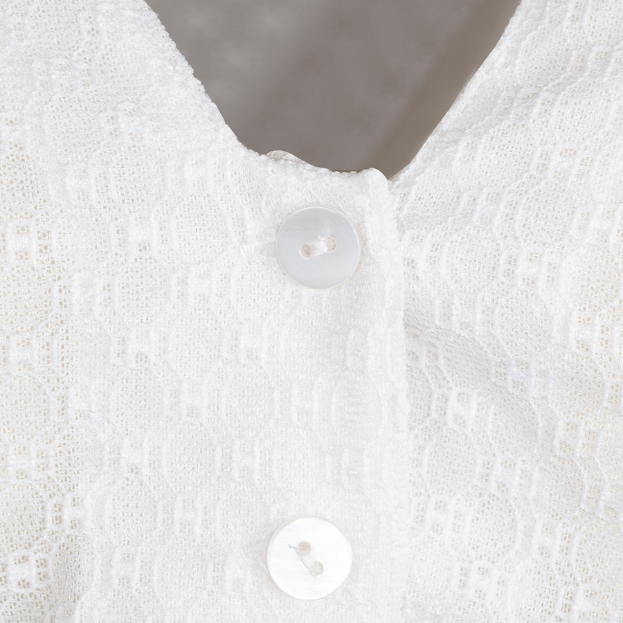 Waldorff Dirndlbluse weiß, Spitze, 3/4-Arm #2