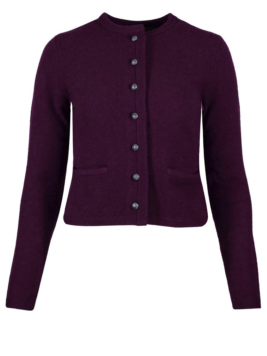 fei scho schee Strickjacke, loganberry #1