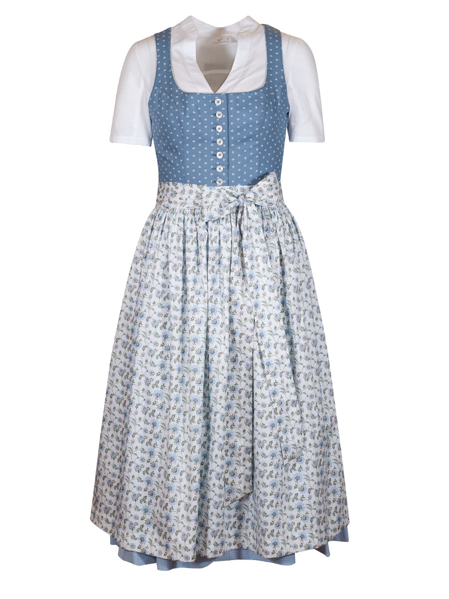 Hammerschmid Koflersee Baumwolldirndl, blau-hellblau, 80lg #1