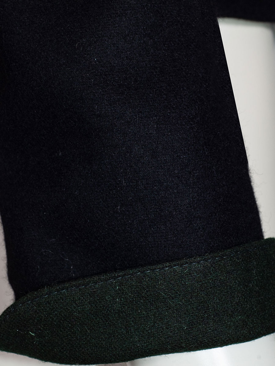 Bauer Lodenjanker schwarz, grünes Paspol #4