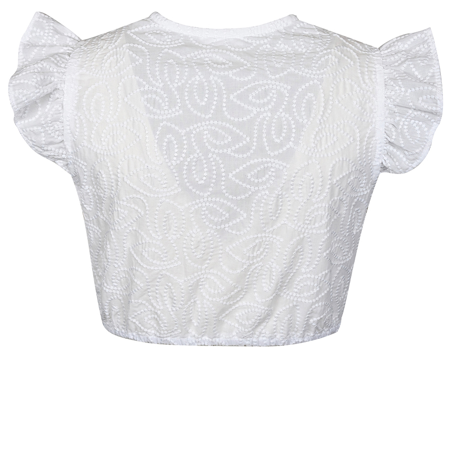 Waldorff Dirndlbluse Felia, weiß, Flügelarme #5
