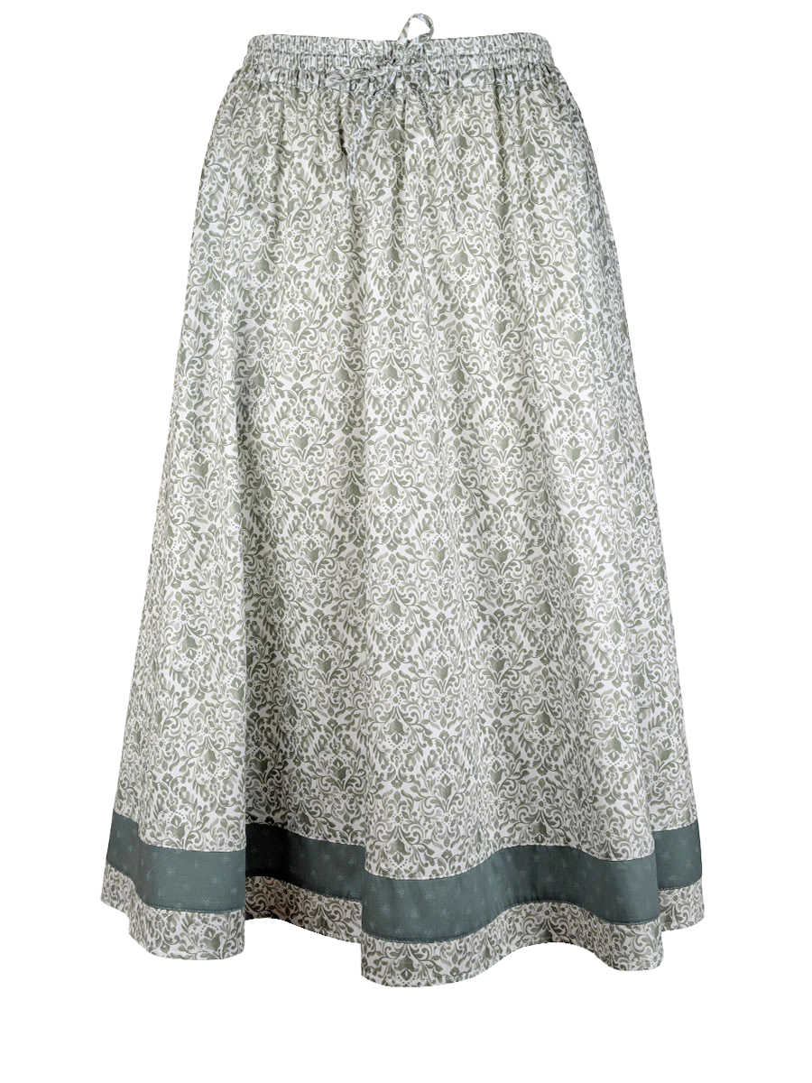 Berwin & Wolff Faltenrock, salbei, gemustert, Gummizugbund #1