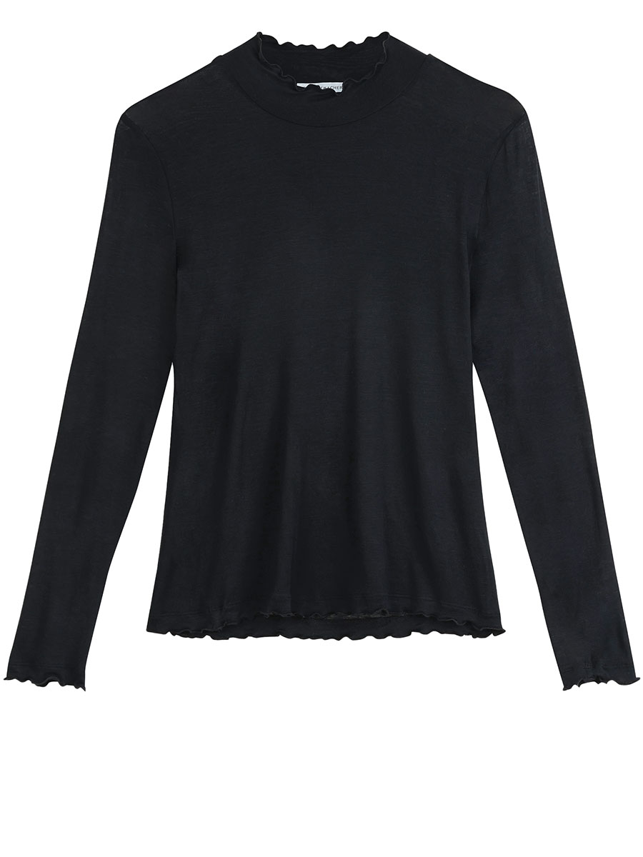 Rockmacherin Langarmshirt Michaela, schwarz #1