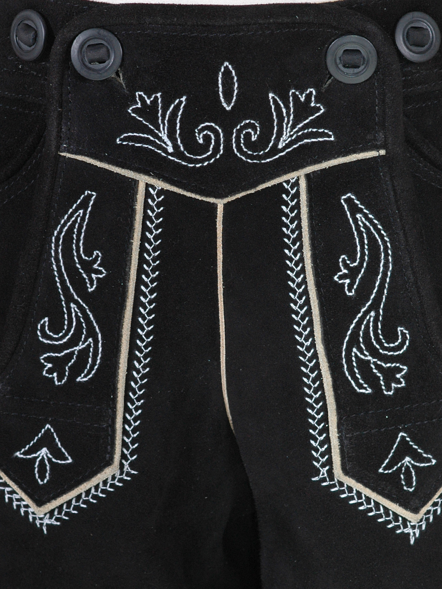 Kniebundlederhose Kinder Aibling Wildbock schwarz #4