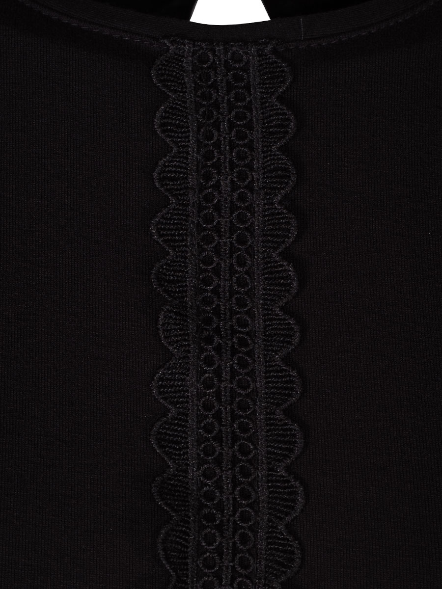 Wenger Langarmbluse Drau, schwarz, Chiffonärmel #3