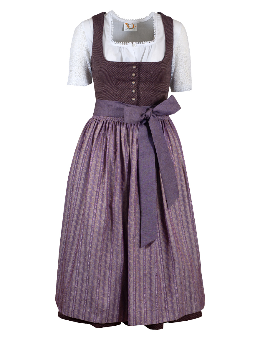 Hammerschmid Dirndl Schliersee, festlich, lila-beige, 80cm #1