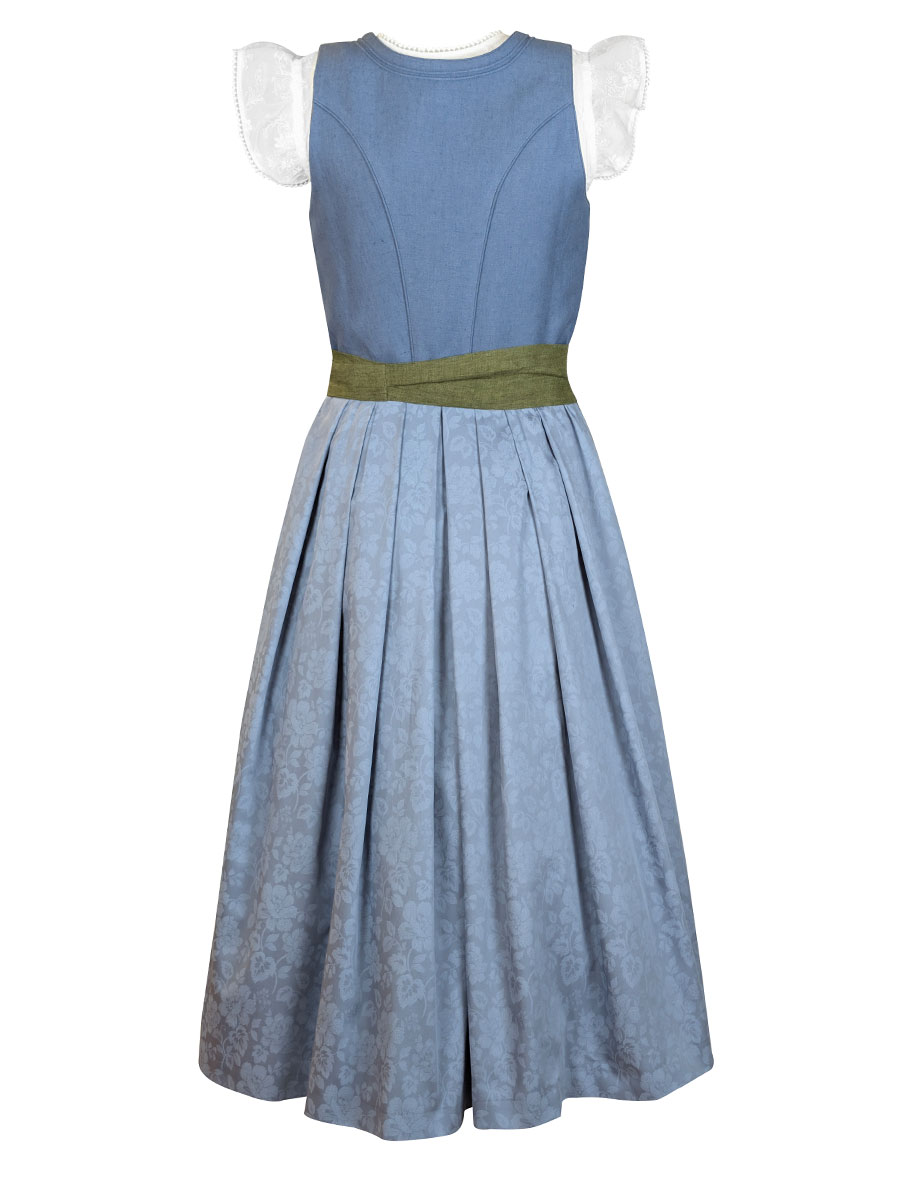 Kaiseralm Leinendirndl Dagi, blau-grün, 80lg #3