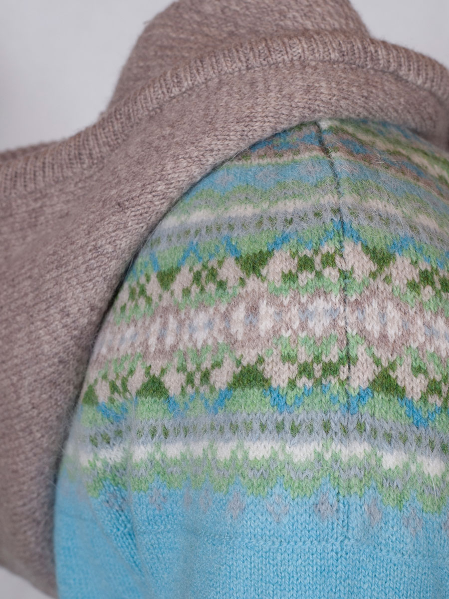 Eribè Knitwear Alpin Hoody, Zip Cardigan, Strickjacke, seaholy, hellblau, Kapuze #4